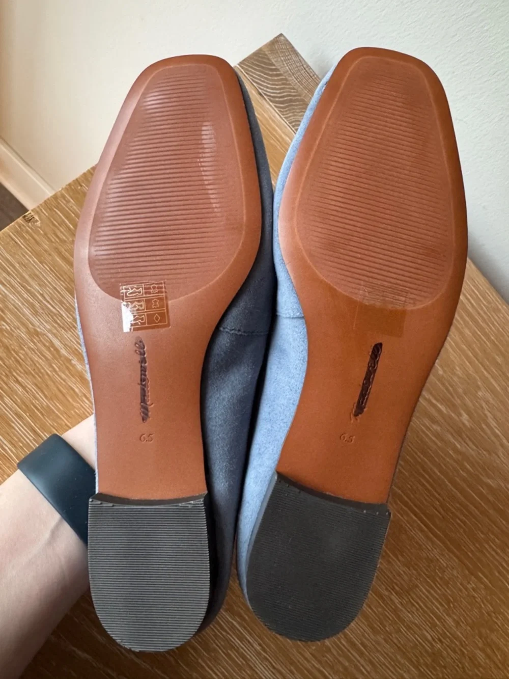 NWT! MADEWELL Women's The Mylie Ballet Flat in Basalt Blue Suede Size 6.5 no box - Picture 6 of 13